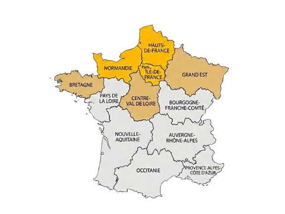 carte des zones d'intervention